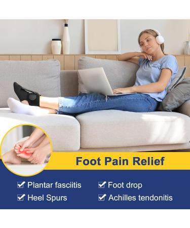 Plantar Fasciitis Brace Sock - Lightweight Night Splint for Foot Drop Ankle Support & Pain Relief - Adjustable Medium Size - Buy Online on GoSupps.com