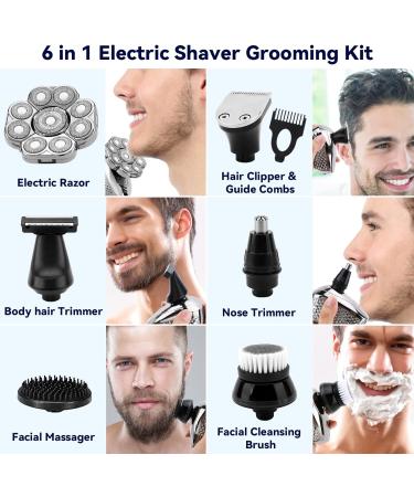 Buy Gaps Razors: 6-in-1 Bald Head & Face Razor for Men | Cestmall 9D Electric Grooming Kit - Wet & Dry Use - Buy Online on GoSupps.com