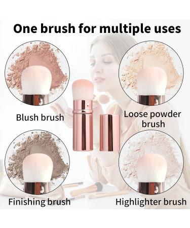 Face Make-up Brush Pink Retractable Blush Brush Retractable Blush Brush Soft bristles Loose Powder Brush Makeup Brush for Blush Powders Make up Foundation - Buy Online on GoSupps.com