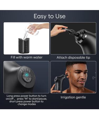 Electric Ear Wax Removal Kit Water Powered Automatic Flushing System with 4 Pressure Modes Ear Cleaner Ear Cleaning Kit with 10pcs Nozzles Ear Washer for Adults - Buy Online on GoSupps.com