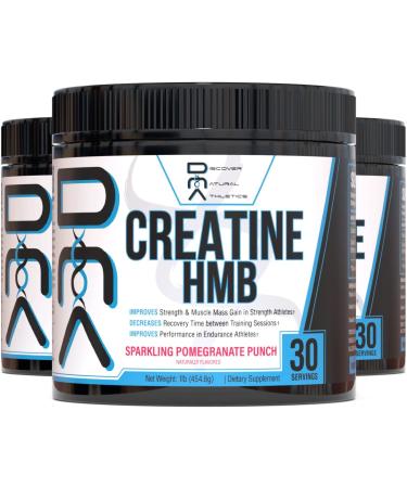 Creatine HMB - Discover Natural Athletics - DNA - Creatine + HMB for Men and Women  Increase Muscle Size and Strength  Improve Workout Recovery (Sparkling Pomegranate Punch) - Buy Online on GoSupps.com