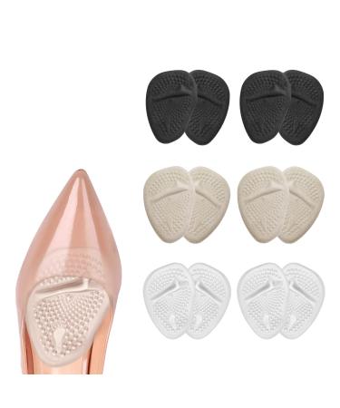 Uraqt FuSpolster Pads 6 pairs of silicone pads forefoot gel pads forefoot Shoe inserts AntiSlip for gel pads forefoot heels protection high heels shoe pads insoles for fuel bale pads