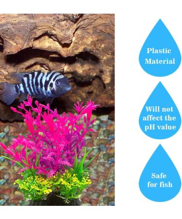 Buy Eqlef Artificial Aquarium Plants - 7 Piece Bright Coral & Aquatic Decorations for Stunning Aquariums - Buy Online on GoSupps.com