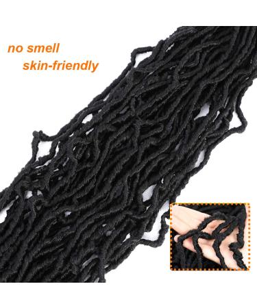 SamBraid 24 Inch 7 Packs Soft Locs Crochet Hair for Natural Butterfly Style - Black Curly Pre Looped Synthetic Braiding (24 Inch, 7Packs, 1B) - Buy Online on GoSupps.com