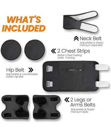 Black Castor Oil Pads for Weight Loss | Adjustable Wraps for Waist Feet Body & Neck - Unisex - Buy Online on GoSupps.com