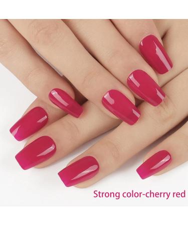 Holographic Nail Polish 12ml Cherry Red Nail Polish Quick-Drying and Durable Gel Nail Polish no Need to Cure Gel Nail Polish Non-Toxic Nail Polish is Suitable for Female Nail Gifts - Buy Online on GoSupps.com