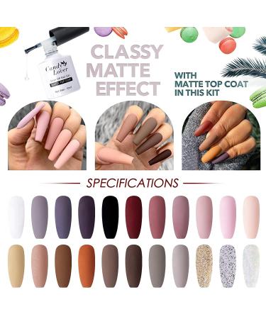 25PCS Natural Nude Gel Nail Polish Kit with Base and Top Coat - Candy Lover Pastel Set | Glitter Nail Art Gift Set - Popular Nude Colors Collection - GS-711 - Buy Online on GoSupps.com