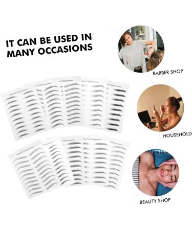 Mikinona Mikinona 10 Sheets Sticker Imitation Eco Eyebrow False Eyebrow Stickers Tattoos Eyebrow Stickers Fake Eyebrow Tattoos Hair Transfer Stickers 3D - Buy Online on GoSupps.com