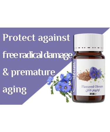 Shop 100% Pure Oleum Flaxseed Oil 30ml - Premium Stone-Milled Carrier Oil for Skin & Hair - Buy Online on GoSupps.com