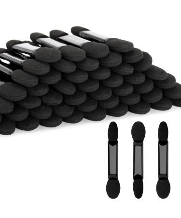 G2plus 100 pieces of eyeshadow Applicator black disposable eyeshadow brush dual pages eyeshadow sponge Applicator brushes for eyeshadow 100 pieces black