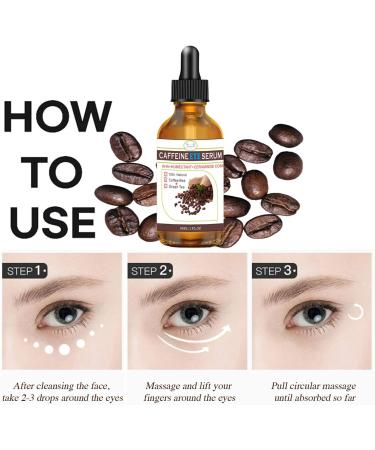 Caffeine Eye Serum Firming Under Eye Serum Lifting Serum for Puffy & Dark Eyes Reduces Puffiness Dark Circles Bags Under Eyes Anti Aging Eye Cream - Buy Online on GoSupps.com