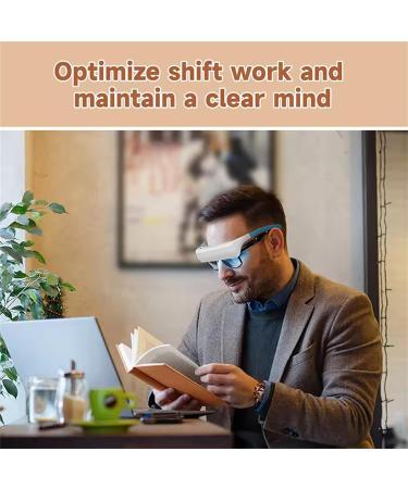 Light Therapy Glasses Wearable UV-Free Blue White LED Light Therapy Happy Lamp Goggles Natural Relief for Good Sleep Boost Energy and Jet Lag - Buy Online on GoSupps.com