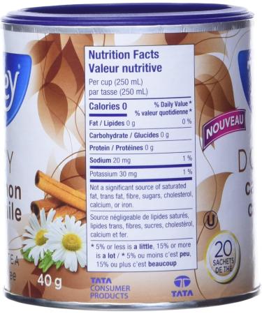 Tetley Cozy Cinnamon Camomile Herbal Tea - 20 Tea Bags 40 Grams Naturally Caffeine Free - Buy Online on GoSupps.com