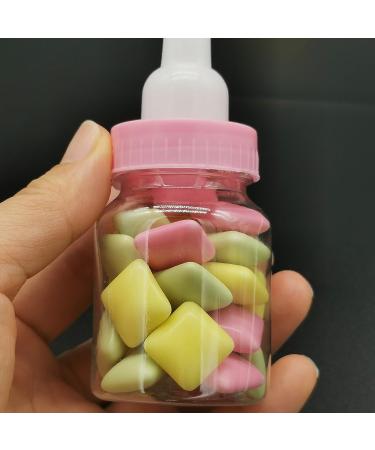24 Lucas Shops Bottles with Removable Pink Tops - Ideal for Baby Showers, Parties, and Favors | 3.5 x 1.60 Inch - Buy Online on GoSupps.com