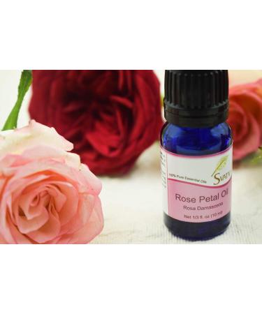 SVATV Essential Rose Flower Oil - Aromatherapy Yoga & Massage Oil for Mood Boosting & Room Fragrance - 10ml Therapeutic Quality - Buy Online on GoSupps.com