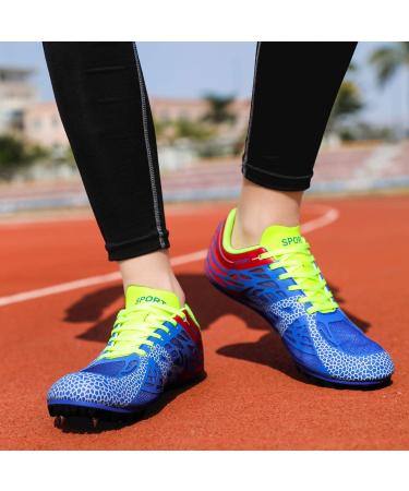 iFRich Track Spikes Shoes 9 Blue - Unisex Mesh Athletics Sneakers for Training and Sprint Racing - Buy Online on GoSupps.com