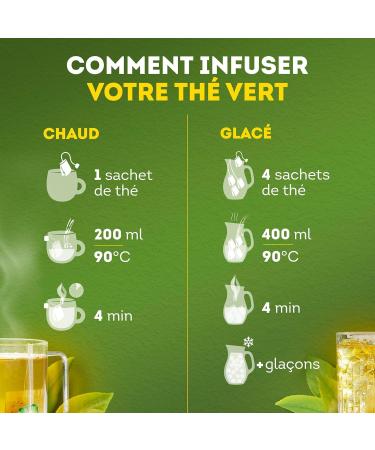 Lipton Pack Th Vert classique Origine Asie Th vert menthe citron Infusion Froid ou Chaud - 180 sachets - Buy Online on GoSupps.com