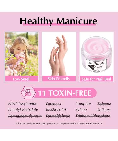 Unibouti Clear Pink Nail Dip Powder 2.1oz - Ultra Capacity Dipping Nail Powder Refill - Buy Online on GoSupps.com
