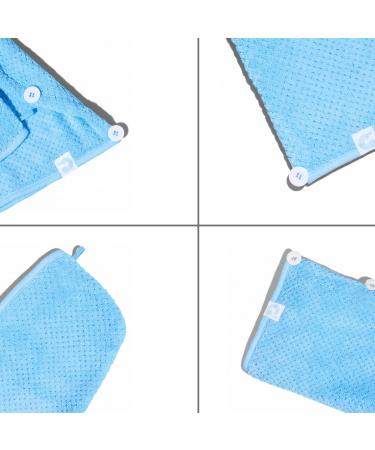 GIMME Beauty 100% Microfiber Hair Towel - Ultra Absorbent Quick Dry Wrap for Long Hair & All Hair Types - Frizz-Free Drying - Blue - Buy Online on GoSupps.com