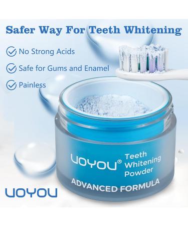 Teeth Whitening Powder for 6 Months Supply | Remove Tea, Coffee, Wine & Smoking Stains | Non-Sensitive Formula | Cool Mint - Buy Online on GoSupps.com