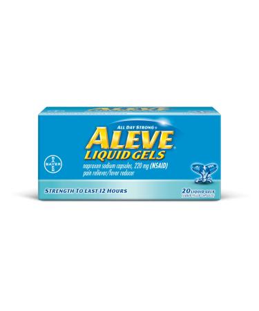 Aleve Liquid Gels with Naproxen Sodium, 220mg (NSAID) Pain Reliever/Fever Reducer, 20 Count