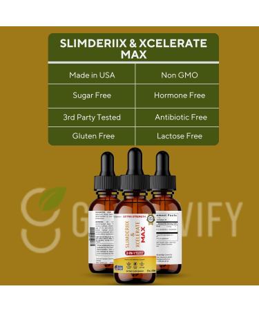 Extra Strength Slimderix & Xccelerate Max Liquid Drops 2-in-1 Advanced Formula 60 Servings 2 fl oz (1) - Buy Online on GoSupps.com