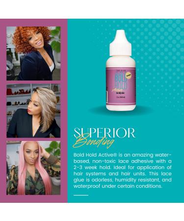 Bold Hold Active Reloaded - Strong Hold Glue for Wigs - Oily Skin Formula - 1.3oz - Buy Online on GoSupps.com