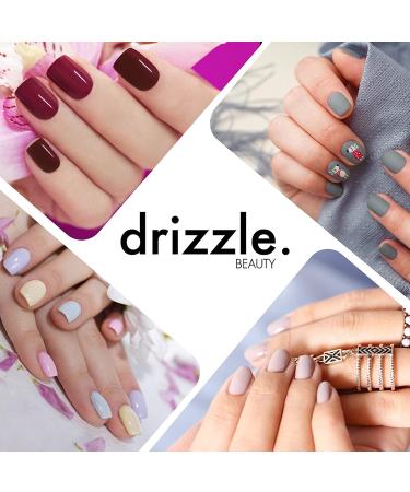 Drizzle Beauty Gel Nail Polish Kit with UV LED Light Lamp - 6 Colors Starter Set + 3 Top/Base Coat Gels & Manicure Tools - 50 Pack Remover Pads - Buy Online on GoSupps.com