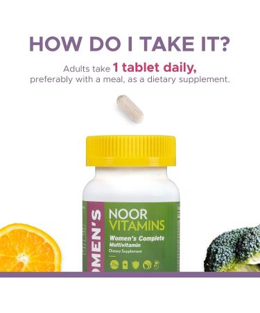 Noor Vitamins Halal Women's Multivitamin - Vegan & Daily Supplement for Energy, Immunity & Metabolism | Supports Healthy Appearance & Motherhood Stages | 2-Month Supply - Buy Online on GoSupps.com