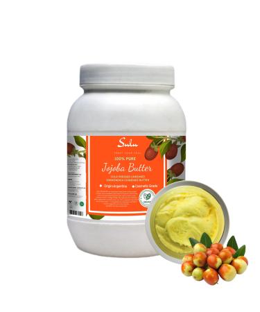 SULU ORGANICS Golden Jojoba Butter- 100% Pure Unrefined Cold Pressed Simmondsia Chinesis Butter (6 lbs)