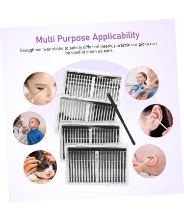 LALADEFIEE 200pcs Disposable Ear Cleaning Sticks Sticky Earwax Removers Gentle Rotating Swabs for Adults Safe Ear Maintenance - Buy Online on GoSupps.com