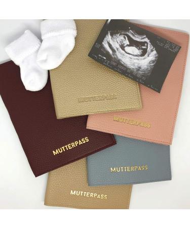 Maternity Pass Cover - Embossed Gold Finish Organizer for Mother-Child & Ultrasound Booklet | NESSIS MANUFACTUR (Light Blue) - Buy Online on GoSupps.com