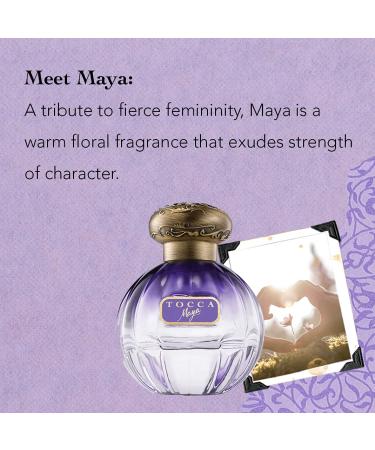 Tocca Women's Eau de Parfum Maya Fragrance 1.7oz (50 ml) - Warm Floral Wild Iris Blackcurrant Patchouli Heart - Hand-Finished Bottle 1.7 Fl Oz (Pack of 1) - Buy Online on GoSupps.com