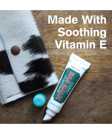 Vermont's Original Bag Balm Fragrance-Free Lip Balm with Vitamin E | Pack of 4 (0.3oz Tubes) - Hydrating & Soothing Lip Care for All Skin Types | International Shipping Available - Buy Online on GoSupps.com