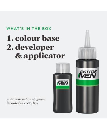 Just For Men Original Formula H40 Medium-Dark Brown Hair Dye - Targets Grey, Restores Natural Color for a Youthful Look - Buy Online on GoSupps.com