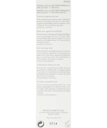 Buy Kanebo Sensai Cellular Performance Emulsion II Moist 3.4 oz - Best Hydrating Skincare for All Skin Types - International Shipping Available - Buy Online on GoSupps.com
