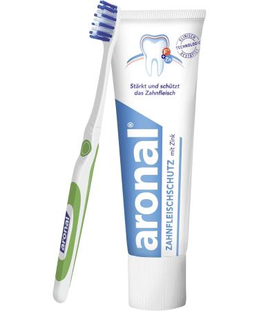 Aronal ko-Dent Medium Toothbrush Set - 1 Standard + 2 Interchangeable AC-Hand Heads - Eco-Friendly Easy Replacement 3 Pieces - Buy Online on GoSupps.com