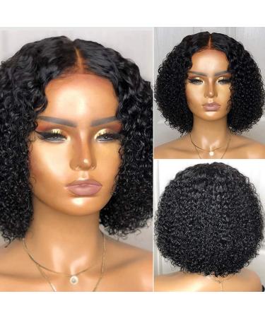 Shop Real Hair Curly Wave Wigs for Black Women | Lace Closure Mid-Part Short Wig - Buy Online on GoSupps.com