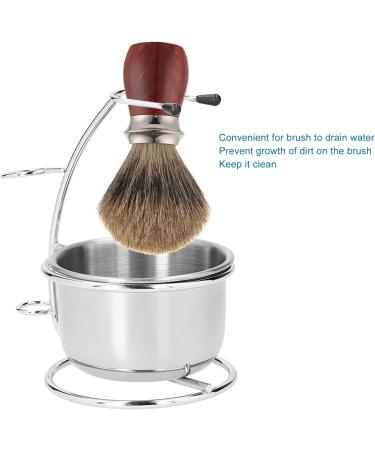 Buy Professional Metal Shaving Stand Bowl Set | Stainless Steel Shaving Brush Holder - International Shipping Available - Buy Online on GoSupps.com
