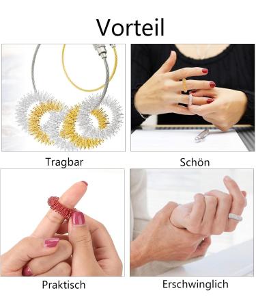 14-Piece Acupressure Ring Set | Anti-Stress Finger & Toe Massage Rings | Improve Blood Circulation & Reduce Stress - Buy Online on GoSupps.com