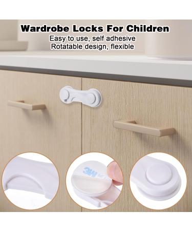 6 PCS Plastic Cupboard Locks for Children Baby SafetyÂ Locks Child Wardrobe Locks for Cabinets Drawers Fridge Door Adhesive Locks for Kids Kitchen Furniture - Buy Online on GoSupps.com