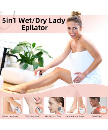 Journeyside 5-in-1 Wireless Epilator for Women | Long-Lasting Hair Removal Lady Shaver & Facial Spa Wet & Dry with LED Light - Buy Online on GoSupps.com
