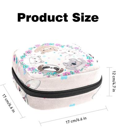 GIAPB Period Bag | Sanitary Napkin Storage & Travel Makeup Pouch | Bear Rabbit Cat Design | Color1584 - Buy Online on GoSupps.com