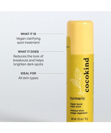Cocokind Turmeric Mask Stick - Organic Spot Treatment for Dark Spots & Acne with Turmeric Tea Tree Oil & Ginger Root - Buy Online on GoSupps.com