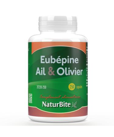 Eub pine Ail & Olive 500mg 250 perles. NaturBite 250 unit (Lot de 1)