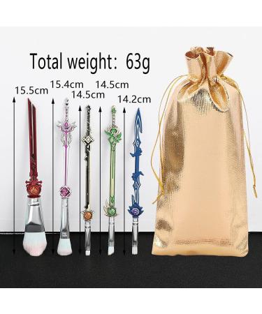 Nc Zhuyao 5-Piece Anime Makeup Brush Set with Bag | Foundation Blush Eyeshadow and More | Perfect for Creators & Beauty Lovers - Buy Online on GoSupps.com