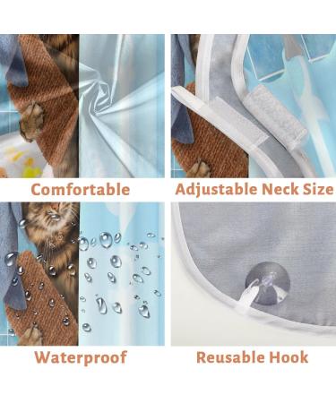 Cat Bathing Beard Bib Apron - Non-Stick Waterproof Hair Catcher for Men | Grooming Cape with Suction Cups - Perfect Gifts for Men - Buy Online on GoSupps.com