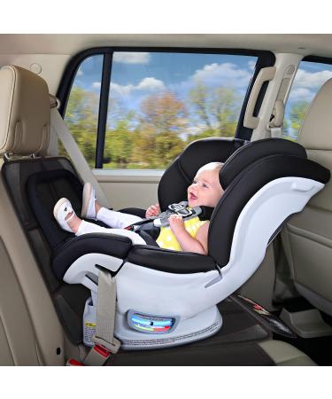 Car Seat Protector - Waterproof 600D Fabric with Thick Padding and Mesh Pockets, Non-Slip Baby Seat Protectors - Black (2pcs) - Buy Online on GoSupps.com