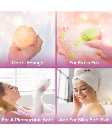 Beautyfrizz Luxury Bath Bombs Gift Set - Lavender and Rose Bubble Spa Bombs for Relaxation - Buy Online on GoSupps.com