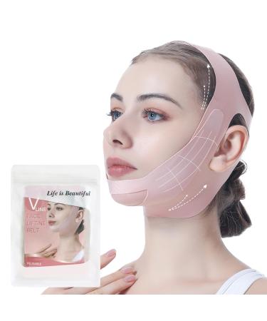 Facial Lifting Belt Face Lifting Strap Double Lift Soothing&Comfy Face Lift Band Breathable V Shaped Bandage Chin Up Face Lifting Outline Lifting Shaping Face Belt